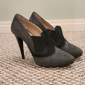 Napoleoni leather, high heel booties size 39 grey